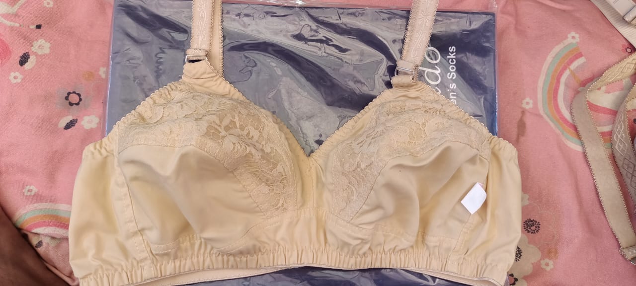 Maroon Embroidered Full Coverage Bra for Women - Floral