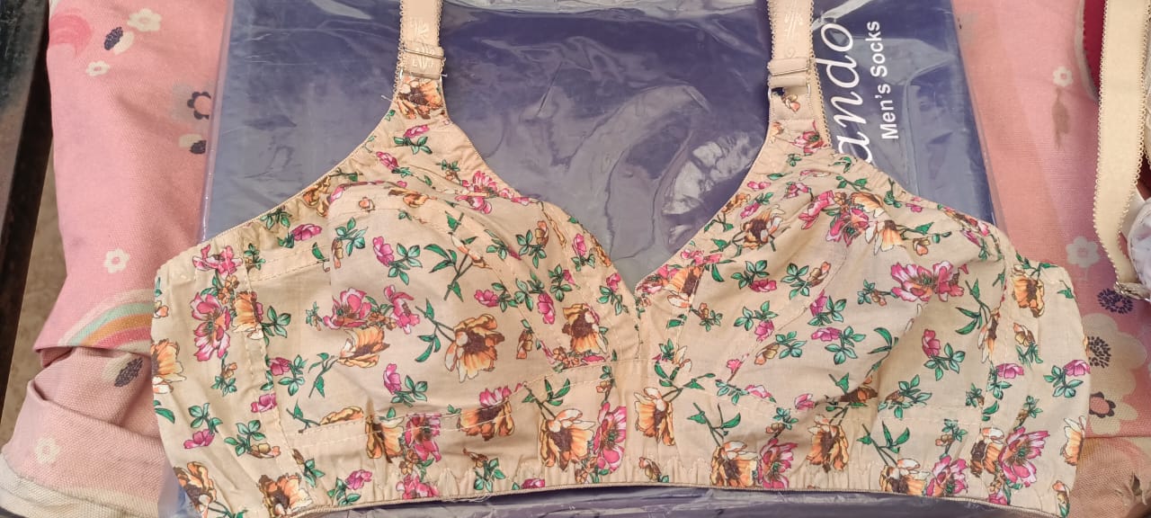 Maroon Embroidered Full Coverage Bra for Women - Floral