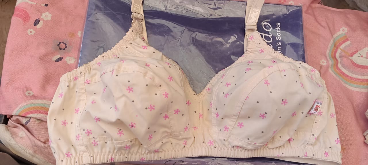 Maroon Embroidered Full Coverage Bra for Women - Floral