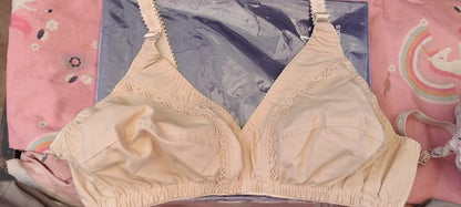 Maroon Embroidered Full Coverage Bra for Women - Floral