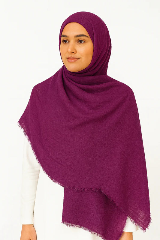 Magenta - Crimp Lawn Hijab