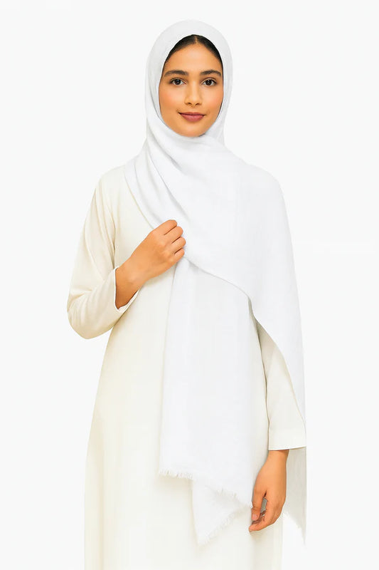 White - Crimp Lawn Hijab