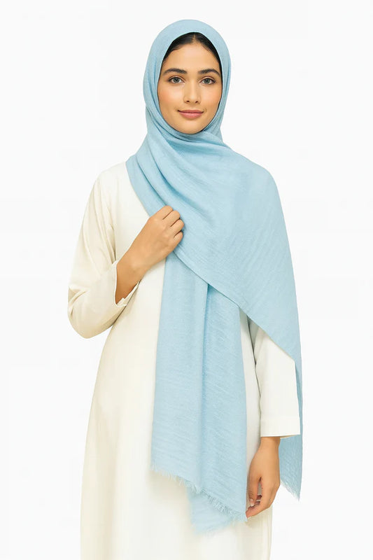 Baby Blue - Crimp Lawn Hijab